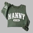 thumbnail image 1 of Blmnix Print Streetwear Hoodies Army Green Lounge Beach Vacation Beach Tops for Women Crew Neck Pullover Long Sleeve Tops, 1 of 5