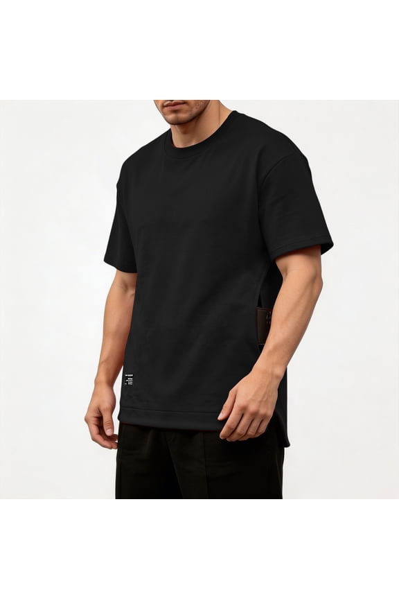 Pullover Men Tshirt Bamboo Shirts Oversized Tshirts Baggy Undershirt Crew Neck Black Short Sleeve Graphic T-Shirts Men Shirts Casual,XXL