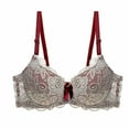thumbnail image 1 of Blmnix Push Up Bra Bra for Women Lace Bra Minimizer Bras Bras Full-Figure Beige Wireless bras for Women,XXL, 1 of 5