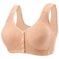 thumbnail image 1 of Blmnix Racerback Bras Bralettes for Women Cotton Bras Front Closure Bras Bralette Bra Beige Sports Bra,38, 1 of 5