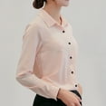 thumbnail image 1 of Blmnix Relaxed Women T Shirts Flattering Business Casual Shirts for Women V-Neck Long Sleeve Blouses, 1 of 5