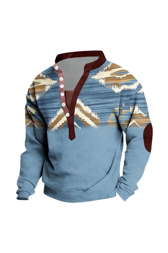 Ringer Men Shirt Vintage Shirts Henley Shirts Shirt Blue Henley Long Sleeve Polo T Shirts for Men,L