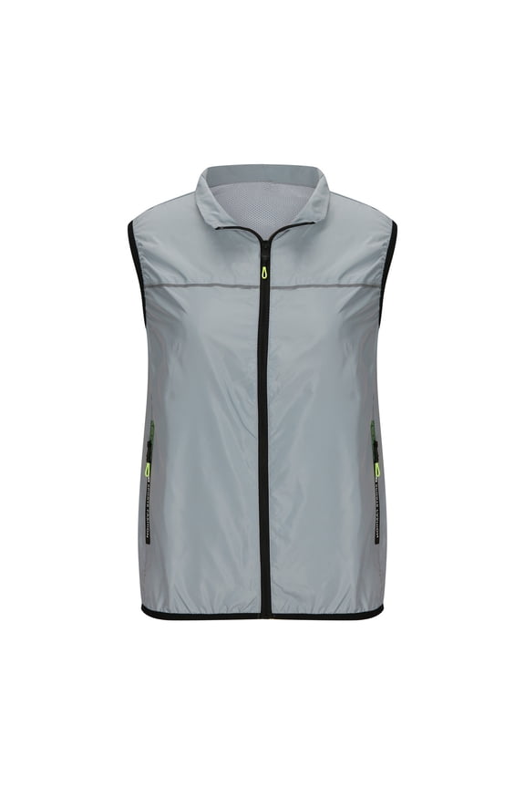 Running Jackets for Women Light Weight Jackets Womens with Pockets Zip Up Sport Coats Sleeveless Gray Cocoon Winter Jacket