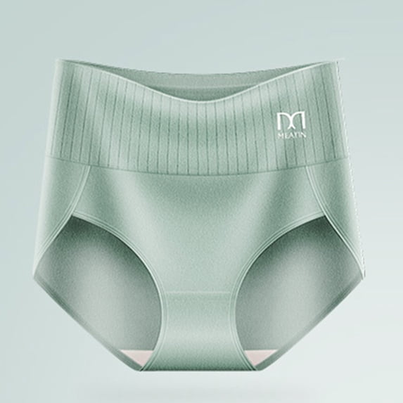 Blmnix Seamless Ladies Underwear High Waisted Tummy Control Breathable Underwear G String Green Panties for Women Sexy