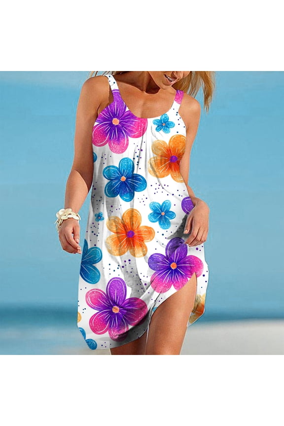 Short Nightgowns Women's Nightgown Vintage Nightgown Chemises Nightshirt Crew Neck Sleeveless Short White Moomoo Nightgowns for Women
