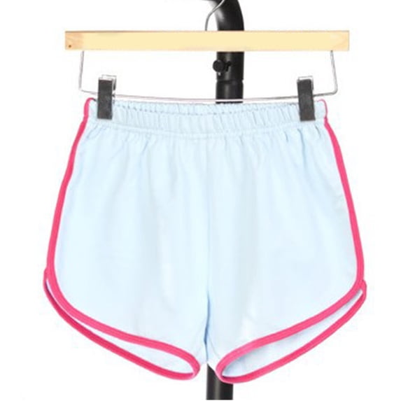Blmnix Shorts Womens Beach Shorts Dolphin Shorts Pleated Shorts Elastic High Blue Running Shorts Women,XXL
