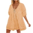 thumbnail image 1 of Blmnix Shorts Womens Beach Shorts Rompers Pleated Shorts Pull-On High Yellow Oversized Running Shorts Women,S, 1 of 7