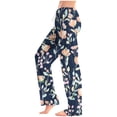 thumbnail image 1 of Blmnix Sleep Pants Pajama Pants Women Cotton Pajamas Plus Size Pajamas Blue Wide-Leg Long Woman Pajama Set,L, 1 of 5