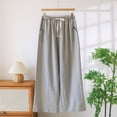 thumbnail image 1 of Blmnix Sleep Pants Pajamas Set Summer Bottoms Linen Pajamas Pajama Pants Gray Full Sleeveless Crew Neck Plus Size Pajama Sets Men,L, 1 of 7