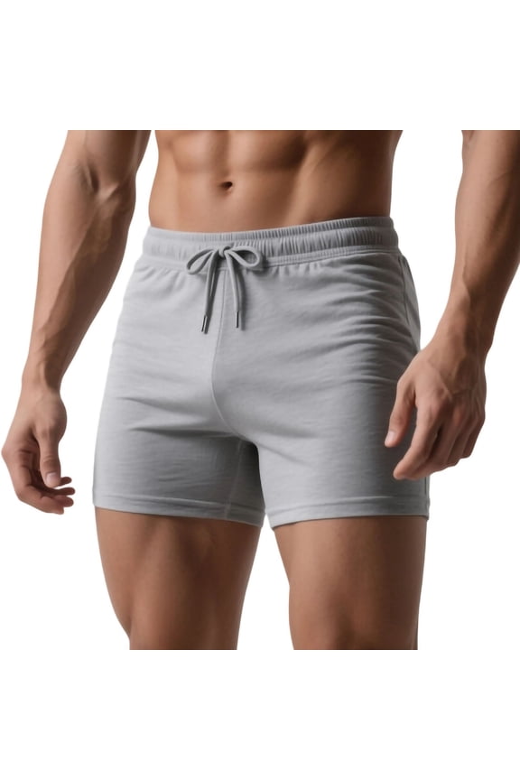 Sliding Shorts Shorts Men Cotton Shorts Boxer Shorts Shorts Gray Low Skinny Men's Athletic Shorts,L