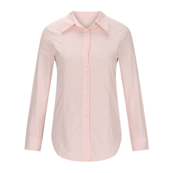 Blmnix Oversized Oversized Button Down Shirt for Women Business Casual Cotton Linen Collared Pink Tops for Women Long Sleeve Office Women Fall Clothes