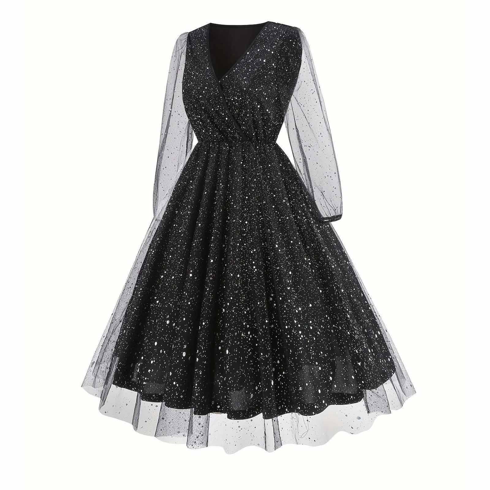green emerald velvet dress Black V Neck Cap Sleeve Sequin Dress main image 0