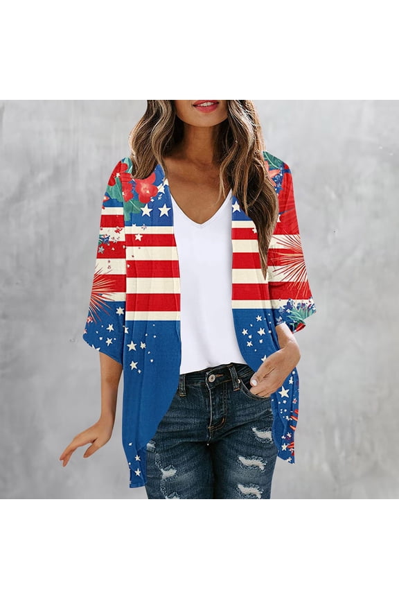 Spring Jackets Jacket Women Adaptable Light Weight Convertible Pull-On Coat Cocoon 3/4 Sleeve Jackets for Women Trendy