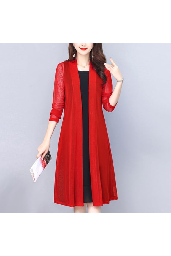 Spring Jackets Womens Jackets Convertible Cocoon Light Weight Jackets Womens UV Protection Jacket 3/4 Sleeve Long Red Womens Jackets Casual