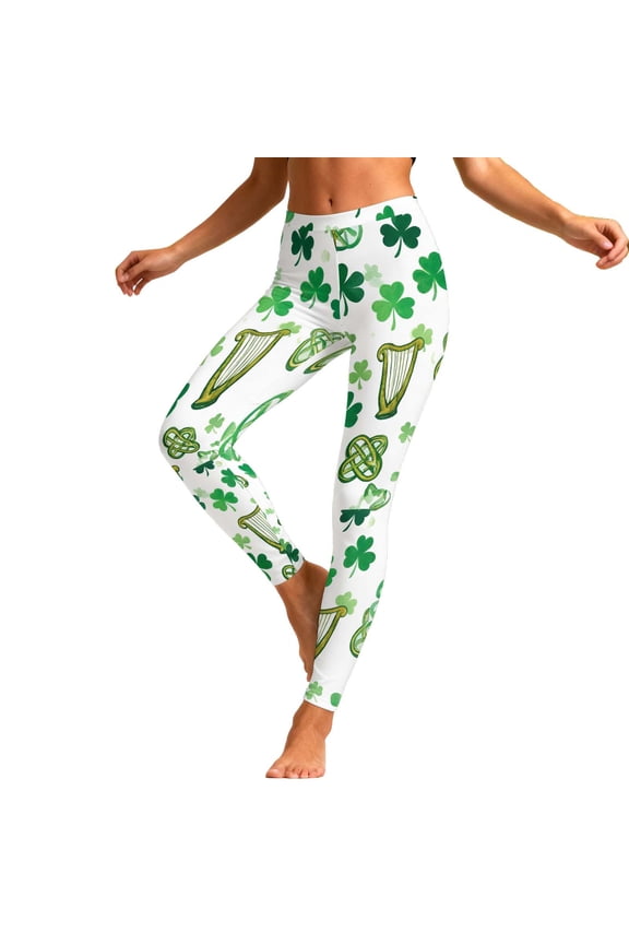 St. Patrick Trousers Pants for Women Chinos Athletic Pants Trousers Slim-Leg Ankle Wide Leg Scrub Pants for Women,XXL