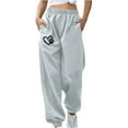 thumbnail image 1 of Blmnix Stretch Sweatpants for Women Lounge Gray High with Pockets Loose Casual Boyfriend Juniors Sweatpants Comfort, 1 of 2