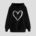 thumbnail image 1 of Blmnix Stretch Y2k Hoodie Business Work Love Heart Workout Tops for Women Loose Fit Hooded Hoodie Long Sleeve Tops, 1 of 5