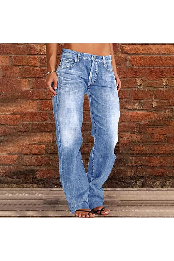 Summer Pants for Women 2026 Denim Pants Cargo Pants Gaucho Pants Pant Baggy Straight Leg Blue High Waisted Long Baggy Pants Women,XXXL