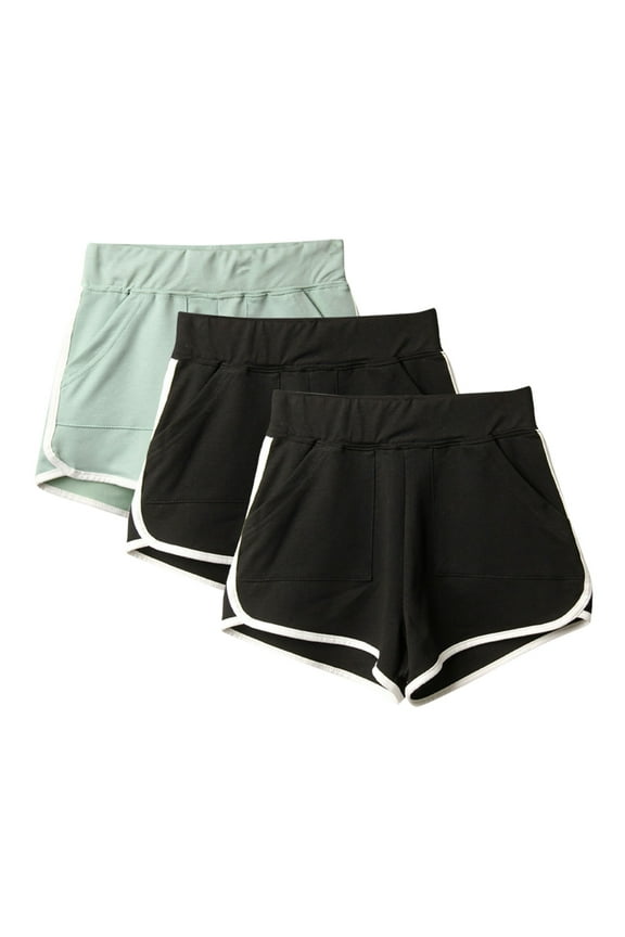 Summer Shorts for Women Running Shorts Sliding Shorts Dolphin Shorts Short Black High Beach Shorts for Women,L