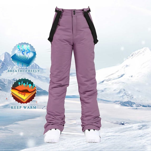 Blmnix Sweat Pants for Women Ski Suit Plus Size Carpenter Pant High Straight-Leg Active Fit Long Purple Womens Pants Trendy,M
