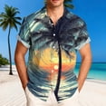thumbnail image 1 of Blmnix T shirts for Men Guide Hawaiian Shirt Western Shirts T shirt Short Sleeve Green Collared Men's Tops,S, 1 of 6