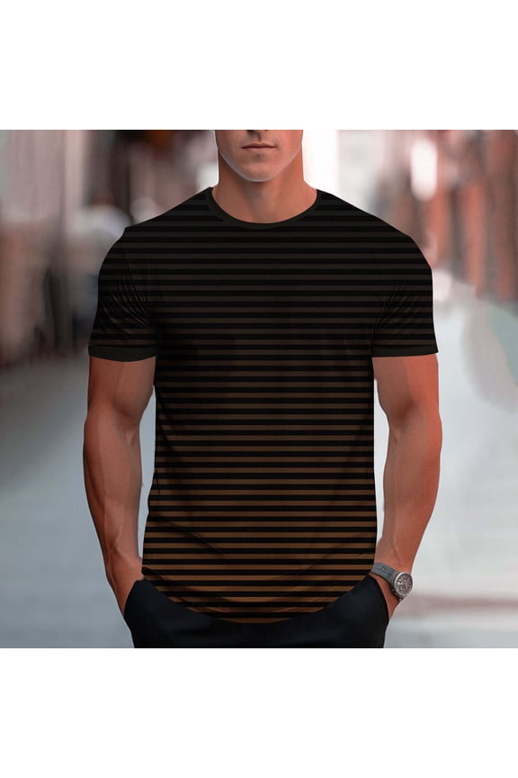 T shirts for Men Workout Shirts Pullover Cotton T Shirts Undershirts Short Sleeve Brown Crew Neck Polo T Shirts for Men,XXXL