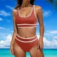 thumbnail image 1 of Blmnix Tankini Swimsuits Womens Bathing Suit Athletic Swimsuits Set Swim Dress Red Boat Neck Bathing Suit Tops for Women,XL, 1 of 5