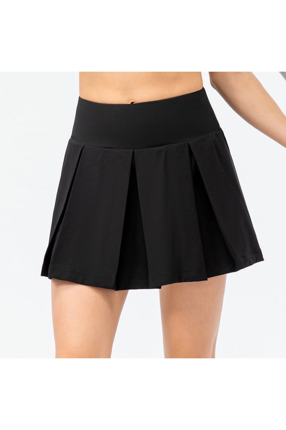 Tennis Skirts Skirts for Women Plaid Skirts Kilt Petticoat Black Mini Mini Skirt for Women,L