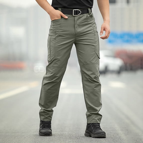 Blmnix Travel Pants Pants for Men Cargo Low Rise Baggy Waterproof Pants Jean Long Green Slim Straight Mens Pants Casual,XXXL