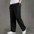 thumbnail image 1 of Blmnix Travel Pants Trousers for Men Cotton Pants Cargo Baggy Pants Long Low Rise Straight-Leg Black Summer Pants,XXXXXXL, 1 of 5