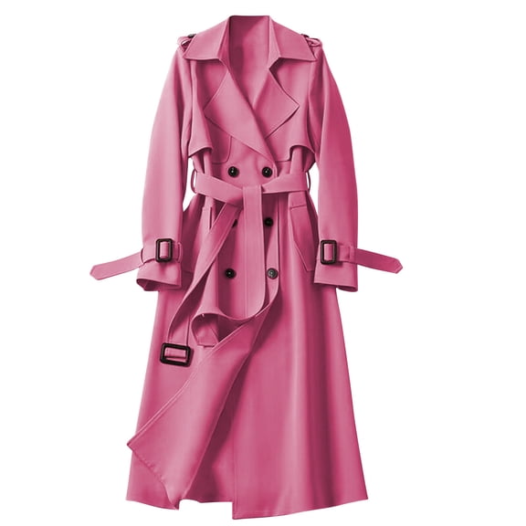 Blmnix Trench Winter Jackets for Women Purple Windbreaker Jackets for Women Fall Long Sleeve Warm Winter Cloting