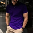 thumbnail image 1 of Blmnix Tshirts Shirts for Men Polo Shirts Pullover Golf Shirts Shirt Purple Short Sleeve Collared Athletic Shirts for Men,L, 1 of 6