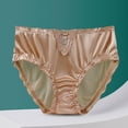 thumbnail image 1 of Blmnix Underwear for Women Sexy Underwear Satin Panties High Waisted Boxer Beige Underwear Seamless,XL, 1 of 5