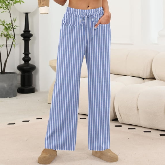 Blmnix Valentine Pajamas Women Petite Pajamas Cotton Pajamas Sleep Pants Sleepwear Full Blue Women Pajamas,L