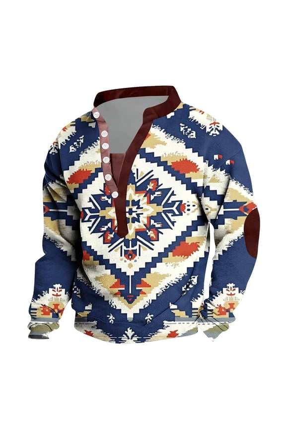 Vintage Shirts Men Shirt Ringer Henley Shirts Tops Long Sleeve Henley Blue Sun Shirts for Men,XXL