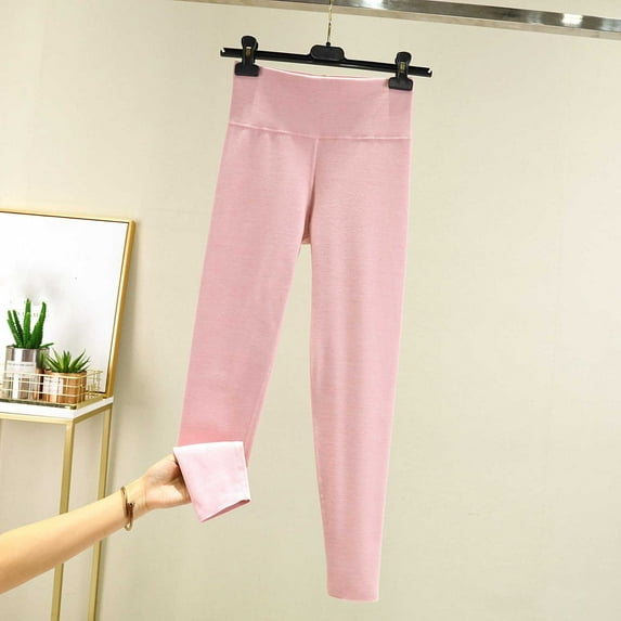 Blmnix Warm Pajamas Women's Pajamas Sleep Pants Petite Pajamas Sleepwear Pink Full Slim-Leg Womens Sleepwear,M