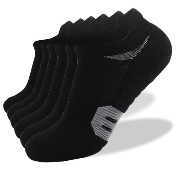 Blmnix Winter Womens Socks Low Cut Black No-Show Graphic Athletic Socks for Junior Comfort 6 Pack, S-XL