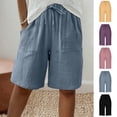 thumbnail image 1 of Blmnix Women Cute Shorts Bermuda Gray Work High Waisted with Pockets Spandex Casual Shorts for Women,XL, 1 of 9