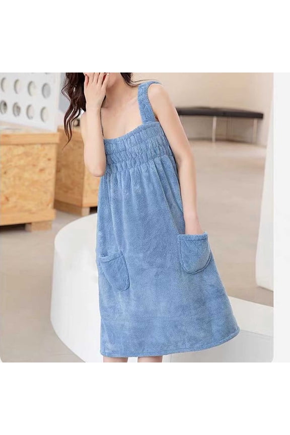 Women Nightgown Flannel Long Nightgowns Chemises Sleepshirts Sleeveless Square Neckline Below-the-Knee Blue Moo Moo Nightgown