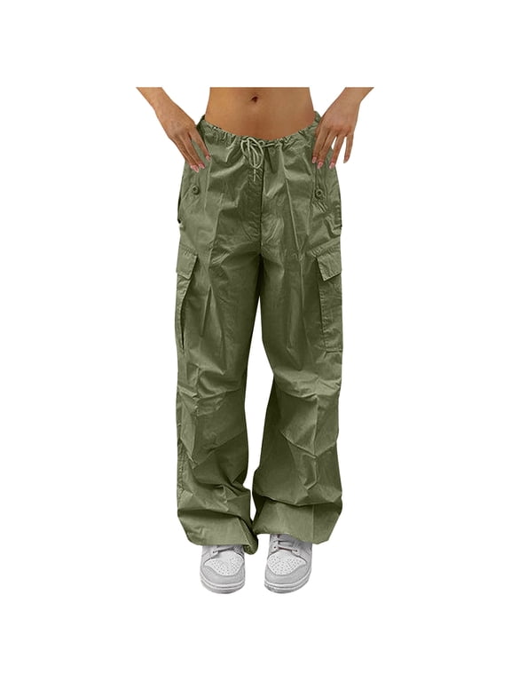 Women Pants Cargo Athletic Pants Plus Size Jeans Baggy Green Low Long Wide-Leg Heated Pants for Women,XXXL