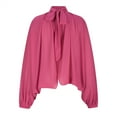 thumbnail image 1 of Blmnix Women Tops Dressy Casual Chiffon Sheer Sexy Going Out Tops for Women Fall Long Sleeve Turtleneck Blouses, 1 of 5