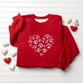 thumbnail image 1 of Blmnix Women Valentine's Day Sweatshirts Love Heart Graphic Sweatshirt Long Sleeve Red Tops, 1 of 6