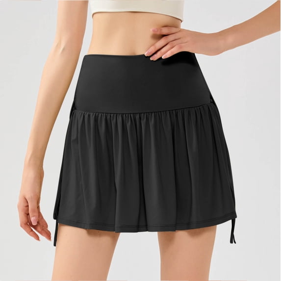Blmnix Women's Shorts Athletic Shorts Pleated Volleyball Shorts Shorts Dry Fit Black Pull on High Womens Gym Shorts,XL