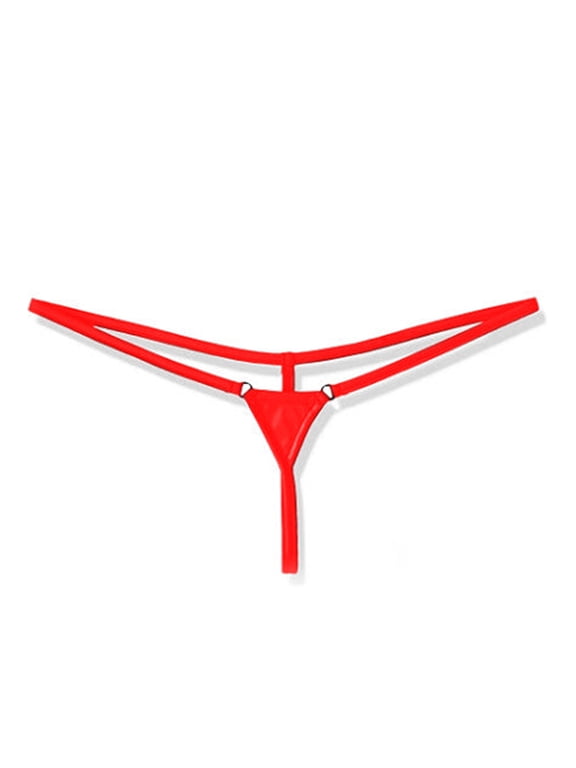 Women's Underwear Bikini G String Thongs Sexy Thongs Panties Stretchable Red Loop Tight Ornamental Chain Plus Size Underwear,Free Size