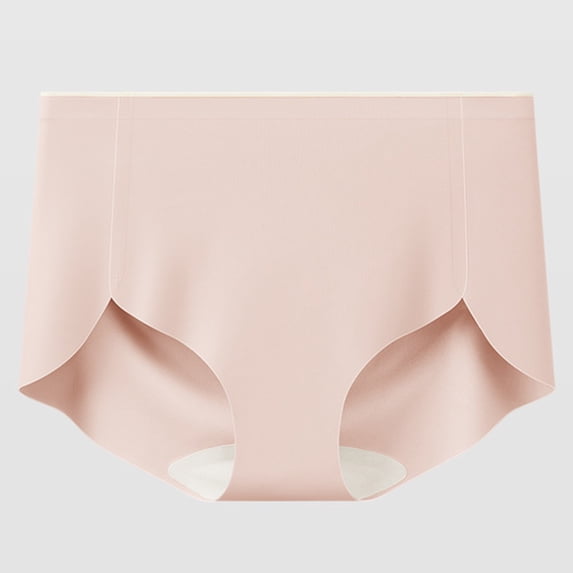 Blmnix Women’s Underwear High Waisted Moisture Wicking Seamless Underwear Breathable Briefs Pink Plus Size Underwear,XXL