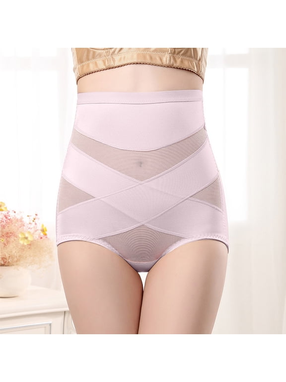 Women's Underwear Postpartum Underwear Compression Tummy Control Panty Modern Fit Stretchable Pink Pull-On Patch Plus Size Panties,XXXL
