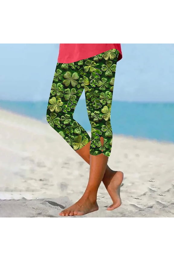 Womens Pants Dressy Casual Capri Pants Beach Pants Chinos Jeans 7/8th High Slim-Leg Green Womens Trousers,L