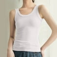 thumbnail image 1 of Blmnix Womens Tank Top Ribbed Tank Tops Cotton Tank Top Tank Top White Crew Neck Sleeveless Camisole Tops for Women, 1 of 7