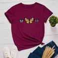 thumbnail image 1 of Blmnix Womens Tops Trendy Short Sleeve Red Cute Crew Neck Loose Graphic T-Shirts Shirts 2024, 1 of 3
