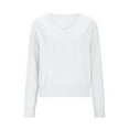 thumbnail image 1 of Blmnix Wool Womens Fall Sweater V-Neck Beige Cute Sweaters for Women Long Sleeve Clothes, 1 of 5